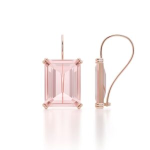 15 × 20 mm emerald-cut Pink Tourmaline (Hydro)