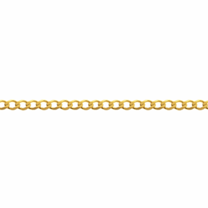 9ct Yellow Gold 2.60mm Open Curb Chain in Necklace finished with Italian Clasp